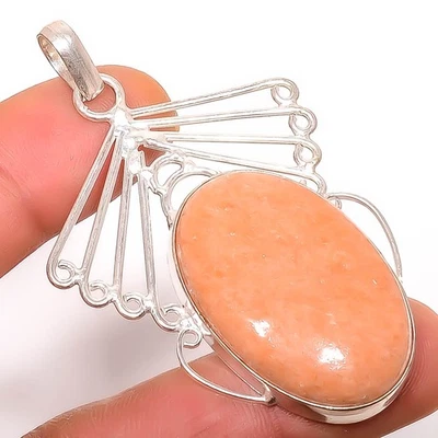 Золотой солнечный камень - Орегон ручной работы антикварный дизайн подвеска 2,34" TP7531-523 - Изображение 1 из 3