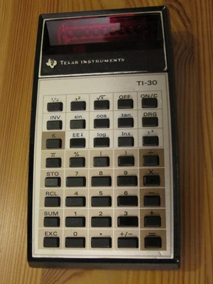 Taschenrechner TI-30, inkl Batteriedeckel-fach, for Display only, BP-7 - Bild 1 von 2