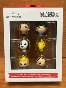 2024 Hallmark Ornament Peanuts Set of 6 Mini Christmas Ornaments - Picture 1 of 3