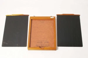 C13448~ 5X7 SENECA Wood Plate Holder OD 16x151x200MM - USED - Picture 1 of 4