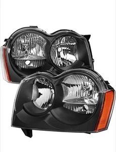 Jeep Grand Cherokee 2005-2007 Factory Style Headlights, Black Housing/Clear Lens - Bild 1 von 11