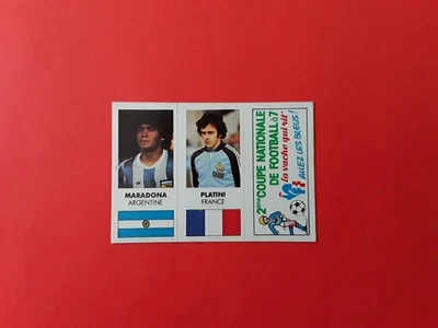 Panini FOOTBALL ORIGINAL ESPANA 82 DIEGO MARADONA ARGENTINA / MICHEL PLATINI... - Photo 1/4