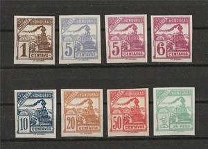 Honduras 1898 Sc# 103/110 imperf Train Railroad FORGERY MNG - Picture 1 of 1