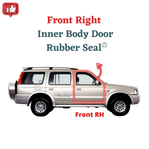 Sello de goma para puerta interior delantera derecha resistente a la intemperie Ford Everest 2003-2014 - Imagen 1 de 6