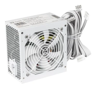 VIDA White PSU Power Supply 650W Computer Desktop PC ATX 120mm Fan PCI-E SATA - Image 1 of 4
