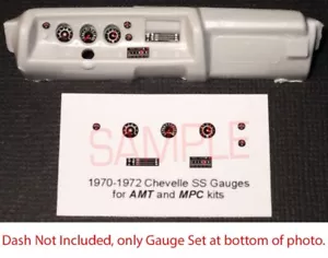 1970 - 1972 CHEVELLE SS GAUGE FACES for 1/25 AMT and MPC kits - PLEASE READ DESC - Picture 1 of 2