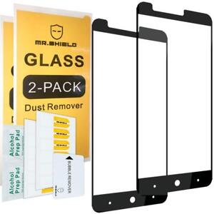 [2-Pack]-Mr Shield For Zte Blade X Max [Tempered Glass] [Full Cover] [Black] Sc