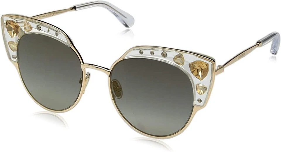 Jimmy Choo JCH Audrey Sunglasses 0rej Crystal Gold 100 Authentic