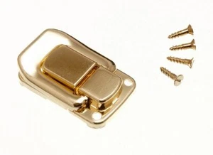 12 X Étui Loquet Eb Laiton Plaqué + Vis 48mm X 33mm Onestopdiy Neuf - Picture 1 of 1