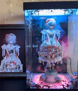 APEX Touhou Project Remilia Scarlet Blood Ver. Figure W/ LED Light Display Case - Picture 1 of 15