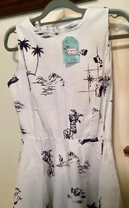Hawaii bedrucktes Kleid. Größe (2). Neu Mit Etikett.  Marke ist Kater. - Bild 1 von 3