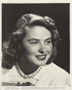 INGRID BERGMAN Original Vintage WARNER BROS. RETRATO de la década de 1940 - Imagen 1 de 1