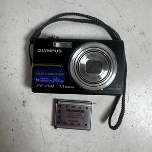 Olympus FE-240 7.1MP Black 5x Optical Zoom 2.5" LCD Compact Digital Camera - Picture 1 of 13