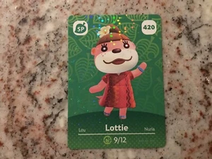 Tarjeta 420 LOTTIE Animal Crossing Amiibo Auténtica Nintendo Como Nueva De la Serie 5 - Imagen 1 de 1