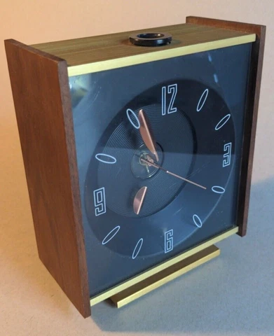 Vintage MCM Stancraft High Time Ceiling Clock Square Broken/For Parts or Display Cover