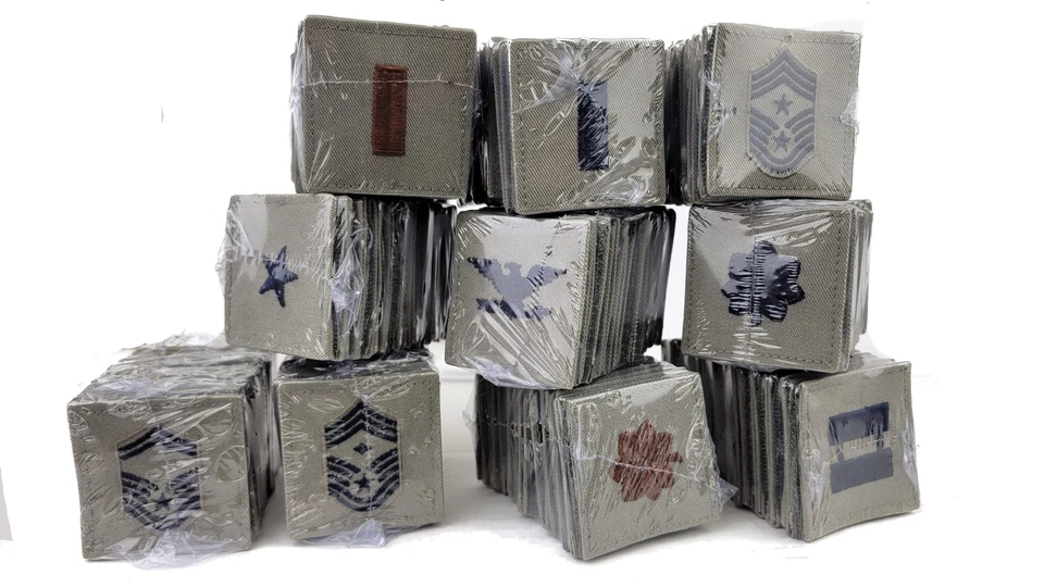 MILITARY UNIFORM SUPPLY, INC. BULK BUY - LOT of 20 Air Force Sage Green Rank with Hook