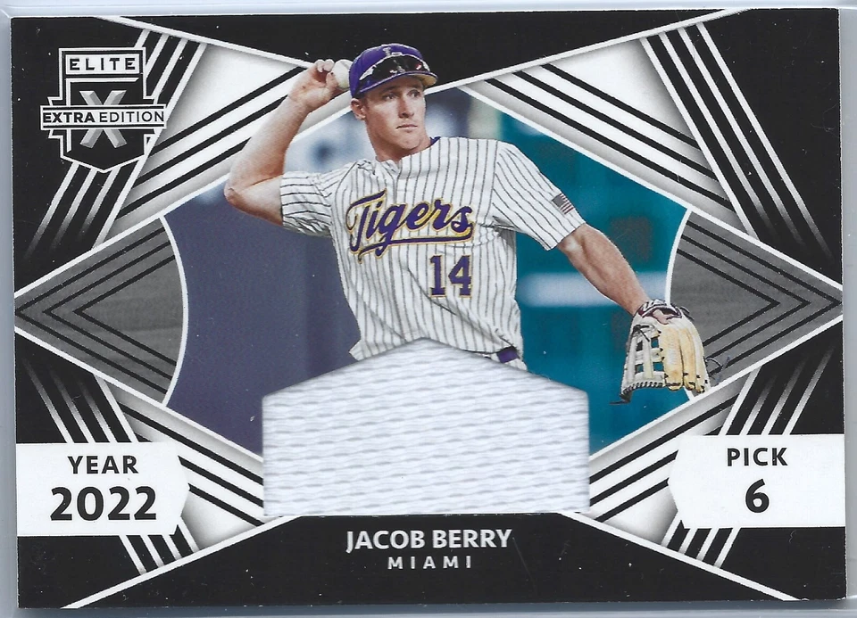 2022 Panini Elite Extra Edition FRM-JB Jacob Berry First Round Materials Marlins - Image 1 of 1