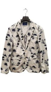 €190 SCOTCH&SODA sz L BLAZER SUIT JACKET PARTY PALMS SUMMER WHITE 2 BUTTONS NEW - Picture 1 of 9