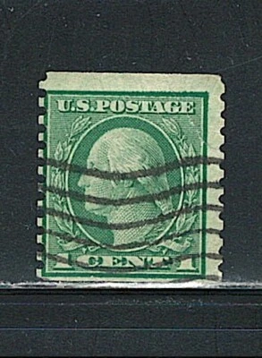 US Year of 1914 Washington Coil Stamp Scott# 452 (Used), - Image 1 of 2