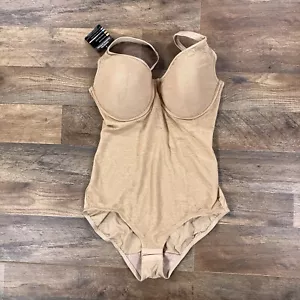 Hanes Womens Bodysuit 36D Beige Nude Underwire Shapewear NEW - Picture 1 of 7