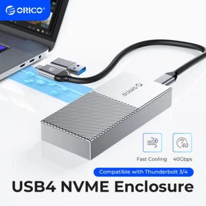 ORICO M.2 NVME SSD Gehäuse 40 Gbps PCIe3.0x4 USB C Adapter für Thunderbolt 3/4 - Bild 1 von 69