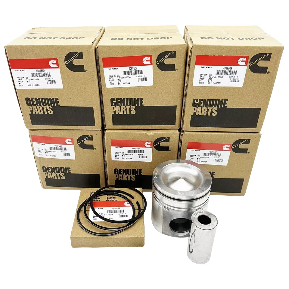 6 Set QSB Industrial Performance Cummins Piston Fits For 4089669 Dodge Ram 5.9L Foto 1 de 4