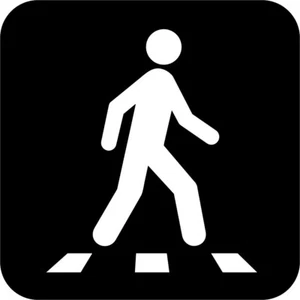 Calcomanía adhesiva de vinilo para pared Crosswalk International Symbol - Imagen 1 de 5