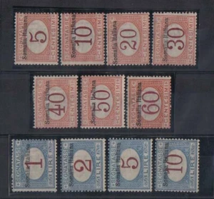 Francobolli SOMALIA - 1909 - LOTTO/706 - SEGNATASSE 11v. T/L - Imagen 1 de 1
