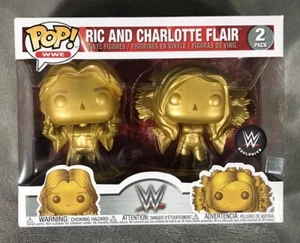 Funko POP WWE Ric Flair & Charlotte Flair Gold WWE Exclusive 2 pack - Picture 1 of 4