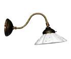 Applique Wall Lamp Brass Burnished With Ceramics Perforated White
