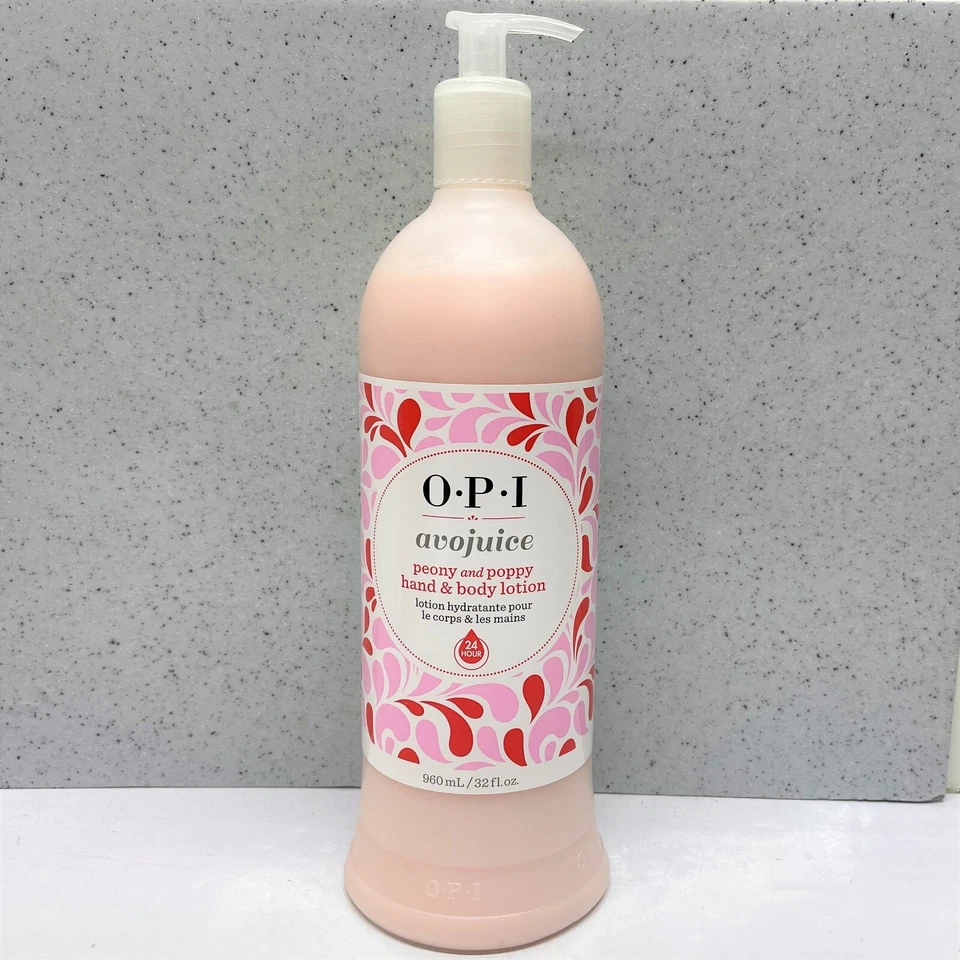 OPI Peony and Poppy Avojuice Hand & Body Lotion 32oz