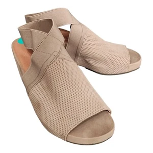 Gentle Souls by Kenneth Cole Gwendaline Elastic Wedge Sandal - Women's Size 8/39 - Picture 1 of 7