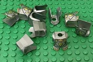 Lego 10 Flat Silver Castle Breastplate / Chest plate Armor W/ Kingdoms Lion Head