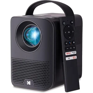 KODAK FLIK HD9 Smart Projector, Black Portable Movie Projector with Android TV - Picture 1 of 6