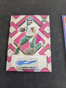 2022 LEAF METAL DRAFT ABRAM SMITH #ed 3/15 AUTO AUTOGRAPH ROOKIE RC - Picture 1 of 2