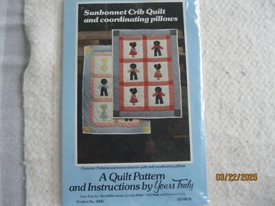 Sunbonnet Crib Quilt and coordinating pillows from Yours Truly UNCUT - Image 1 of 3