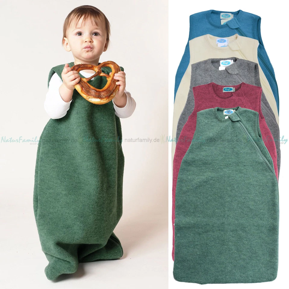 Reiff Knit Baby Fleece Sleeping Bag Sleeveless Merino Virgin Wool Eco Organic Wool - Image 1 of 1