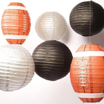 Paquete combinado de 6 linternas de papel de fútbol americano profesional Oakland (plateado/... Foto 1 de 4