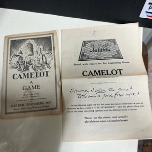 1930 Camelot Game Instructions ONLY - Foto 1 di 4