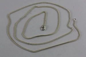 KETTE ECHT SILBER 925 PANZERKETTE HALSKETTE 2 MM BREIT 55 MM LANG / 227 - Picture 1 of 3