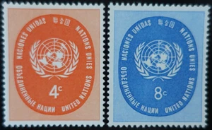 TIMBRES des NATIONS UNIES - SIÈGE de NEW YORK N°60/61 NEUF ** LUXE MNH - Imagen 1 de 1