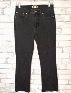 Madewell Petite Kick Out kurze Jeans NM812 138 $ schwarz Rinse Wash dunkel Gr. P 26 NEU - Bild 1 von 3