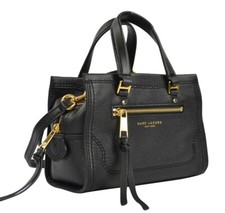 marc jacobs black leather handbolsa