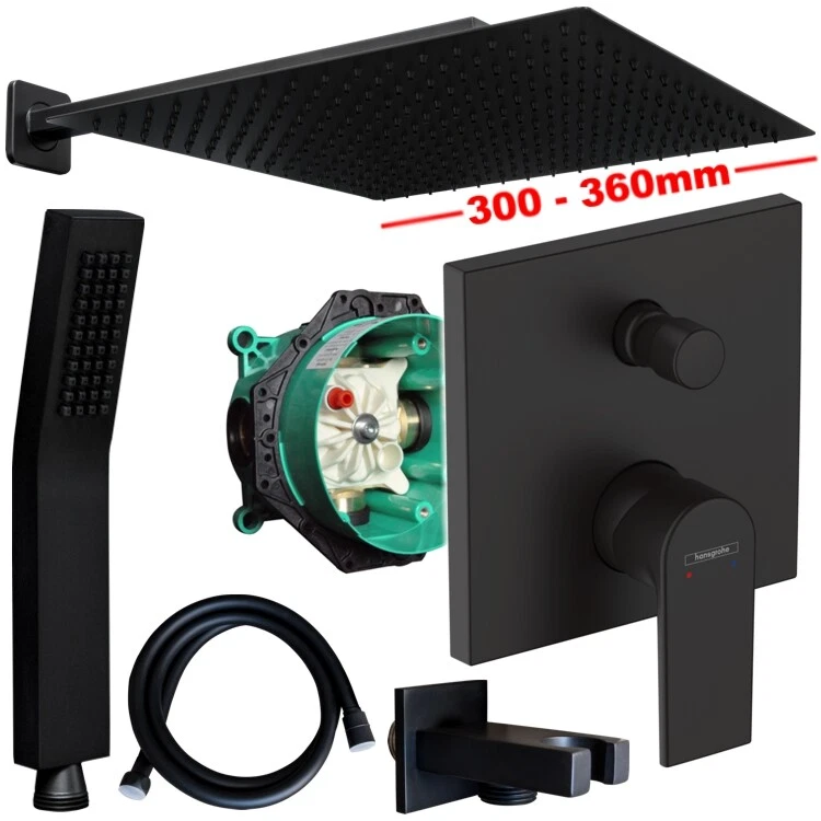 Hansgrohe Vernis Shape Duschsystem - Schwarz Matt (71468670)