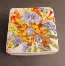 Marjolein Bastin Porcelain Square Trinket Box Nature's Journey Butterflies 