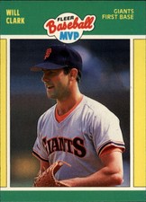 1989 Fleer Baseball MVP's San Francisco Giants Baseball Card #7 Will Clark