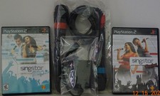 PS2 Singstar Bundle 2 Games, 2 Microphones & Adapter Plus free game