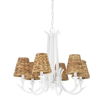 Araña Kokomo Craftmade 58326 6 luces 24" W - blanca Foto 1 de 4