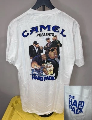 NOS Vintage Camel Cigarettes T Shirt Hard Pack Size XL White 1991 Single Stitch - image 1 of 4