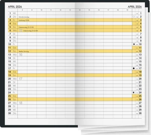 Brunnen Taschenplaner 2026 746 Plankalender blau 2S 1M ca 9 x15cm 1074628306 - Bild 1 von 2